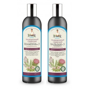 Recepty Babuški Agafji  šampūnas nuo plaukų slinkimo Nr. 3 varnalėšų ir propolio pagrindu, , 550 ml